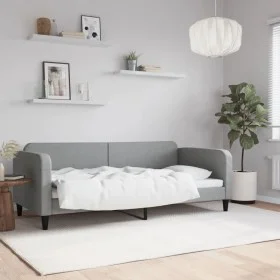 Light gray fabric sofa bed 90x200 cm by vidaXL, Beds and slatted bases - Ref: Foro24-354033, Price: 184,17 €, Discount: %