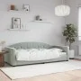 Sofá cama terciopelo gris claro 90x200 cm de vidaXL, Camas y somieres - Ref: Foro24-354136, Precio: 187,09 €, Descuento: %