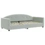 Sofá cama terciopelo gris claro 90x200 cm de vidaXL, Camas y somieres - Ref: Foro24-354136, Precio: 187,09 €, Descuento: %