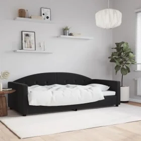 Schlafsofa aus schwarzem Samt, 90 x 200 cm von vidaXL, Betten und Lattenroste - Ref: Foro24-354140, Preis: 184,21 €, Rabatt: %