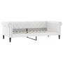 Sofá cama cuero sintético blanco 90x200 cm de vidaXL, Camas y somieres - Ref: Foro24-354227, Precio: 213,41 €, Descuento: %