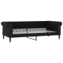 Sofá cama cuero sintético negro 100x200 cm de vidaXL, Camas y somieres - Ref: Foro24-354230, Precio: 237,61 €, Descuento: %