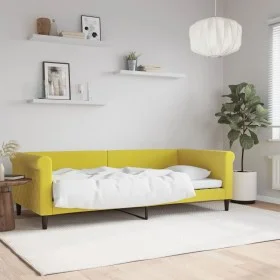 Gelbes Samtschlafsofa 90x200 cm von vidaXL, Betten und Lattenroste - Ref: Foro24-354249, Preis: 181,92 €, Rabatt: %