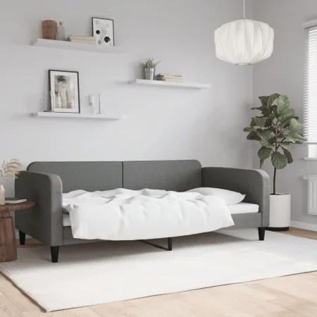 Dark gray fabric sofa bed 100x200 cm by vidaXL, Beds and slatted bases - Ref: Foro24-354039, Price: 193,59 €, Discount: %