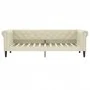 Cream synthetic leather sofa bed 90x200 cm by vidaXL, Beds and slatted bases - Ref: Foro24-354228, Price: 212,68 €, Discount: %