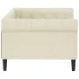 Cream synthetic leather sofa bed 90x200 cm by vidaXL, Beds and slatted bases - Ref: Foro24-354228, Price: 212,68 €, Discount: %