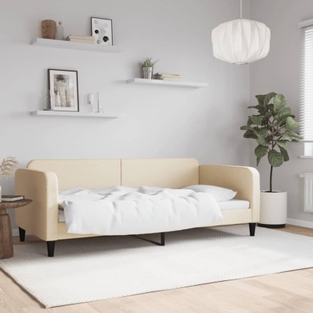 Schlafsofa aus cremefarbenem Stoff, 90 x 200 cm von vidaXL, Betten und Lattenroste - Ref: Foro24-354037, Preis: 185,35 €, Rab...