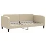 Cream fabric sofa bed 90x200 cm by vidaXL, Beds and slatted bases - Ref: Foro24-354037, Price: 182,63 €, Discount: %