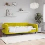 Sofá cama terciopelo amarillo 90x200 cm de vidaXL, Camas y somieres - Ref: Foro24-354091, Precio: 184,14 €, Descuento: %