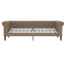 Cappuccino synthetic leather sofa bed 90x200 cm by vidaXL, Beds and slatted bases - Ref: Foro24-354229, Price: 218,34 €, Disc...