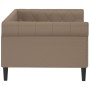 Cappuccino synthetic leather sofa bed 90x200 cm by vidaXL, Beds and slatted bases - Ref: Foro24-354229, Price: 218,34 €, Disc...