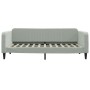 Sofá cama terciopelo gris claro 100x200 cm