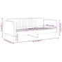 Sofá cama terciopelo gris claro 100x200 cm de vidaXL, Camas y somieres - Ref: Foro24-354093, Precio: 193,24 €, Descuento: %