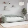 Sofá cama terciopelo gris claro 100x200 cm de vidaXL, Camas y somieres - Ref: Foro24-354143, Precio: 194,75 €, Descuento: %