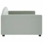 Hellgraues Samtschlafsofa 100x200 cm von vidaXL, Betten und Lattenroste - Ref: Foro24-354143, Preis: 194,75 €, Rabatt: %