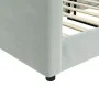 Hellgraues Samtschlafsofa 100x200 cm von vidaXL, Betten und Lattenroste - Ref: Foro24-354143, Preis: 194,75 €, Rabatt: %