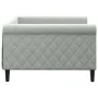 Hellgraues Samtschlafsofa 100x200 cm von vidaXL, Betten und Lattenroste - Ref: Foro24-354251, Preis: 195,17 €, Rabatt: %