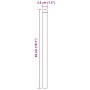 Postes de cerca 2 pcs Gris 50 cm