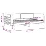 Hellgraues Samtschlafsofa 100x200 cm von vidaXL, Betten und Lattenroste - Ref: Foro24-354251, Preis: 195,17 €, Rabatt: %