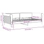 Sofá cama terciopelo gris claro 100x200 cm de vidaXL, Camas y somieres - Ref: Foro24-354251, Precio: 202,61 €