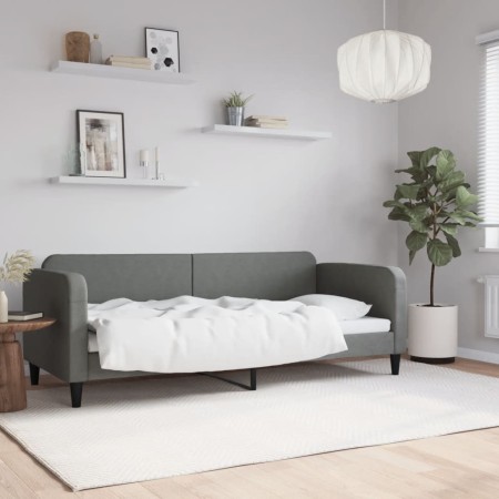 Sofá cama tela gris oscuro 80x200 cm de vidaXL, Camas y somieres - Ref: Foro24-354029, Precio: 184,49 €