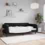Sofá cama terciopelo negro 100x200 cm de vidaXL, Camas y somieres - Ref: Foro24-354097, Precio: 193,81 €, Descuento: %