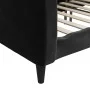 Sofá cama terciopelo negro 100x200 cm de vidaXL, Camas y somieres - Ref: Foro24-354097, Precio: 189,86 €, Descuento: %