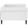 Sofá cama cuero sintético blanco 100x200 cm de vidaXL, Camas y somieres - Ref: Foro24-354231, Precio: 222,85 €, Descuento: %