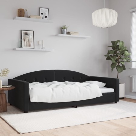 Schlafsofa aus schwarzem Samt, 100 x 200 cm von vidaXL, Betten und Lattenroste - Ref: Foro24-354147, Preis: 196,35 €, Rabatt: %