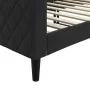 Black velvet sofa bed 80x200 cm by vidaXL, Beds and slatted bases - Ref: Foro24-354241, Price: 182,81 €, Discount: %