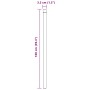 Postes de cerca 2 pcs Gris 100 cm