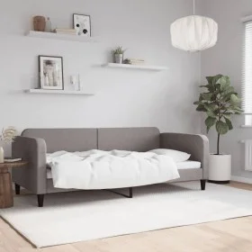 Taupe gray fabric sofa bed 90x200 cm by vidaXL, Beds and slatted bases - Ref: Foro24-354036, Price: 183,71 €, Discount: %