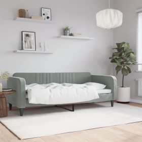Sofá cama terciopelo gris claro 80x200 cm de vidaXL, Camas y somieres - Ref: Foro24-354079, Precio: 186,73 €, Descuento: %