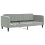 Light gray velvet sofa bed 80x200 cm by vidaXL, Beds and slatted bases - Ref: Foro24-354079, Price: 185,30 €, Discount: %