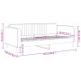Sofá cama terciopelo gris claro 80x200 cm de vidaXL, Camas y somieres - Ref: Foro24-354079, Precio: 186,73 €, Descuento: %