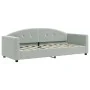 Light gray velvet sofa bed 80x200 cm by vidaXL, Beds and slatted bases - Ref: Foro24-354129, Price: 182,14 €, Discount: %
