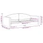 Light gray velvet sofa bed 80x200 cm by vidaXL, Beds and slatted bases - Ref: Foro24-354129, Price: 182,14 €, Discount: %
