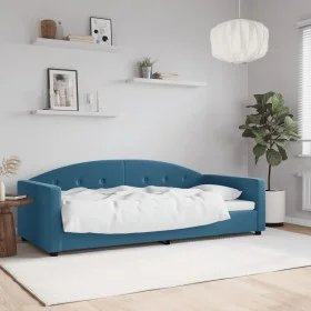 Sofá cama terciopelo azul 90x200 cm de vidaXL, Camas y somieres - Ref: Foro24-354135, Precio: 186,41 €, Descuento: %