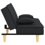 Sofá cama de tela negro