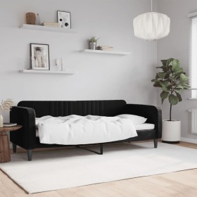 Schlafsofa aus schwarzem Samt, 80 x 200 cm von vidaXL, Betten und Lattenroste - Ref: Foro24-354083, Preis: 182,36 €, Rabatt: %