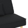 Sofá cama de tela negro