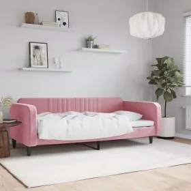 Sofá cama terciopelo rosa 90x200 cm de vidaXL, Camas y somieres - Ref: Foro24-354089, Precio: 179,73 €, Descuento: %