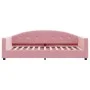Pink velvet sofa bed 90x200 cm by vidaXL, Beds and slatted bases - Ref: Foro24-354139, Price: 184,96 €, Discount: %