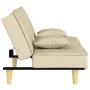 Cream fabric sofa bed by vidaXL, Sofas - Ref: Foro24-351903, Price: 263,93 €, Discount: %