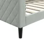 Light gray velvet sofa bed 90x190 cm by vidaXL, Beds and slatted bases - Ref: Foro24-354257, Price: 189,86 €, Discount: %