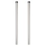 Postes de cerca 2 pcs Plateado 90 cm
