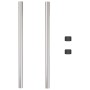 Postes de cerca 2 pcs Plateado 90 cm