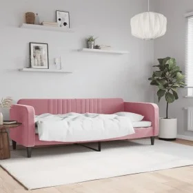 Sofá cama terciopelo rosa 80x200 cm de vidaXL, Camas y somieres - Ref: Foro24-354082, Precio: 179,15 €, Descuento: %