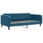 Sofá cama terciopelo azul 100x200 cm de vidaXL, Camas y somieres - Ref: Foro24-354092, Precio: 192,17 €, Descuento: %