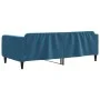 Blue velvet sofa bed 100x200 cm by vidaXL, Beds and slatted bases - Ref: Foro24-354092, Price: 192,17 €, Discount: %